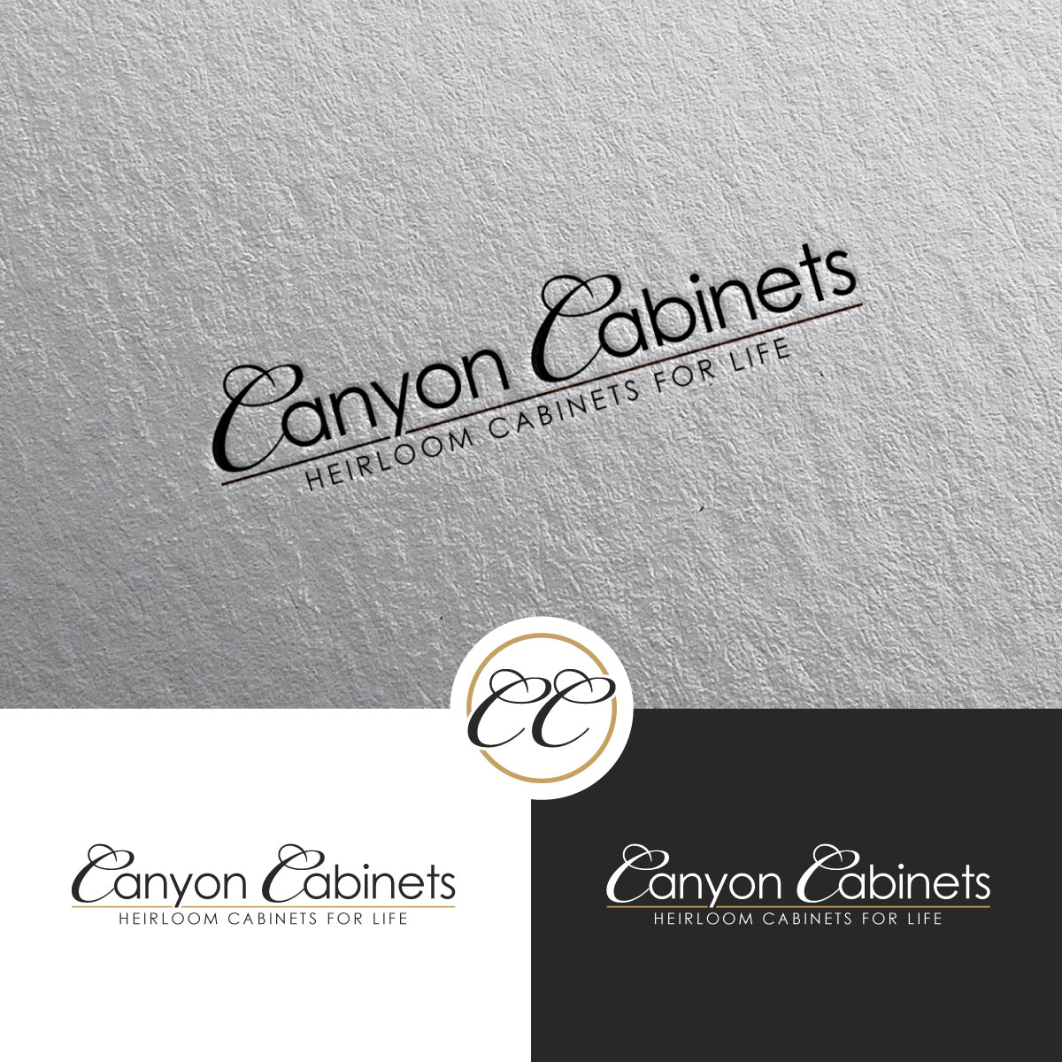 Logo Design by Alex Henry for canyon cabinets | Design #34826031