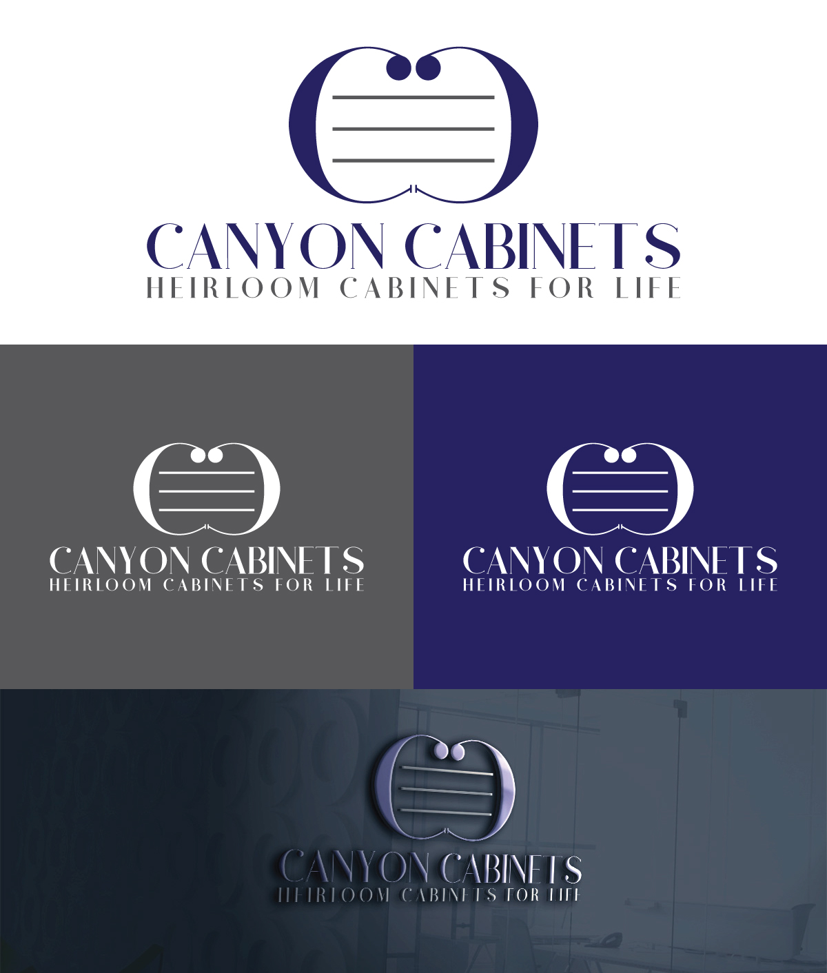 Logo Design by jessimorge for canyon cabinets | Design #34831391