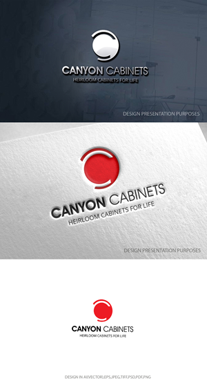Logo Design by zebronicgraphic for canyon cabinets | Design: #34828239