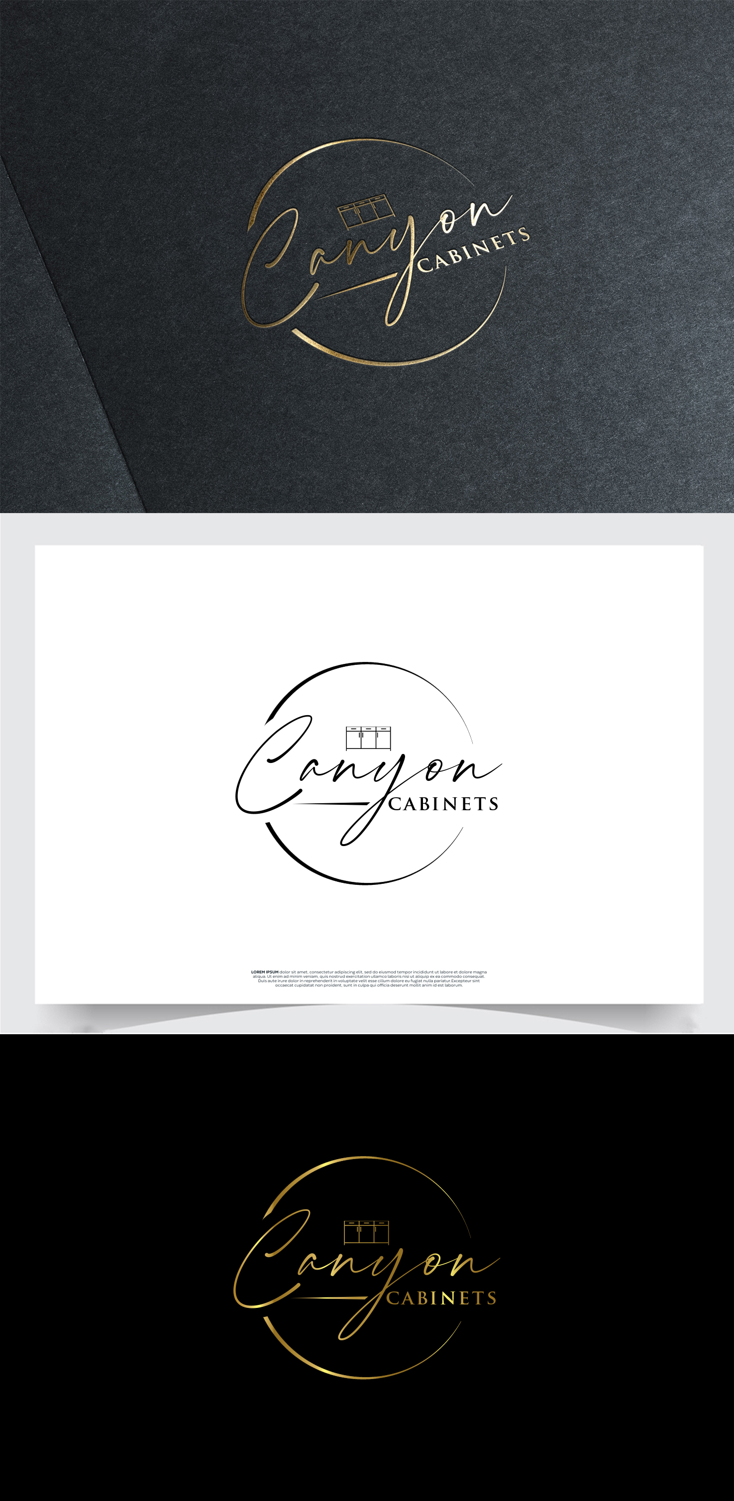 Logo Design by Soonia for canyon cabinets | Design #34830747