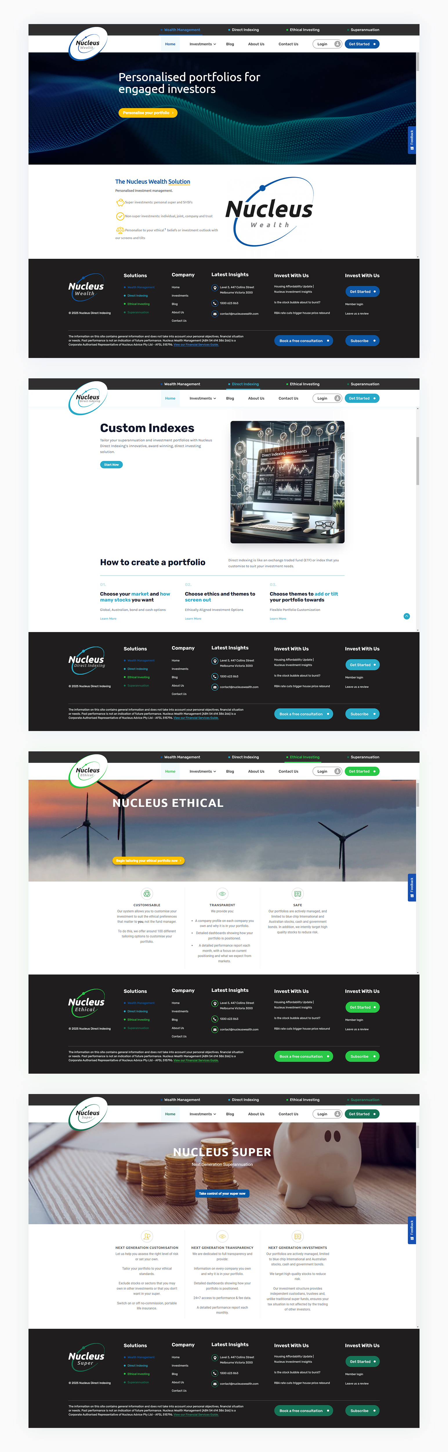 Web Design by IDesign1606 for Nucleus Wealth | Design #34855337