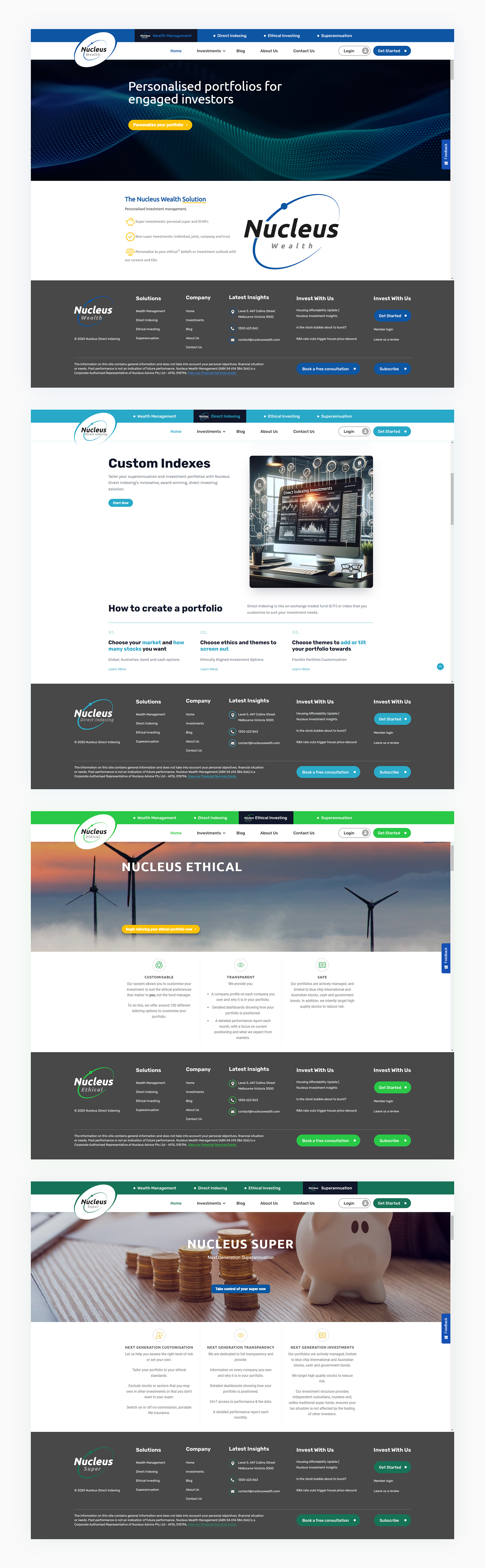 Web Design by IDesign1606 for Nucleus Wealth | Design #34855339