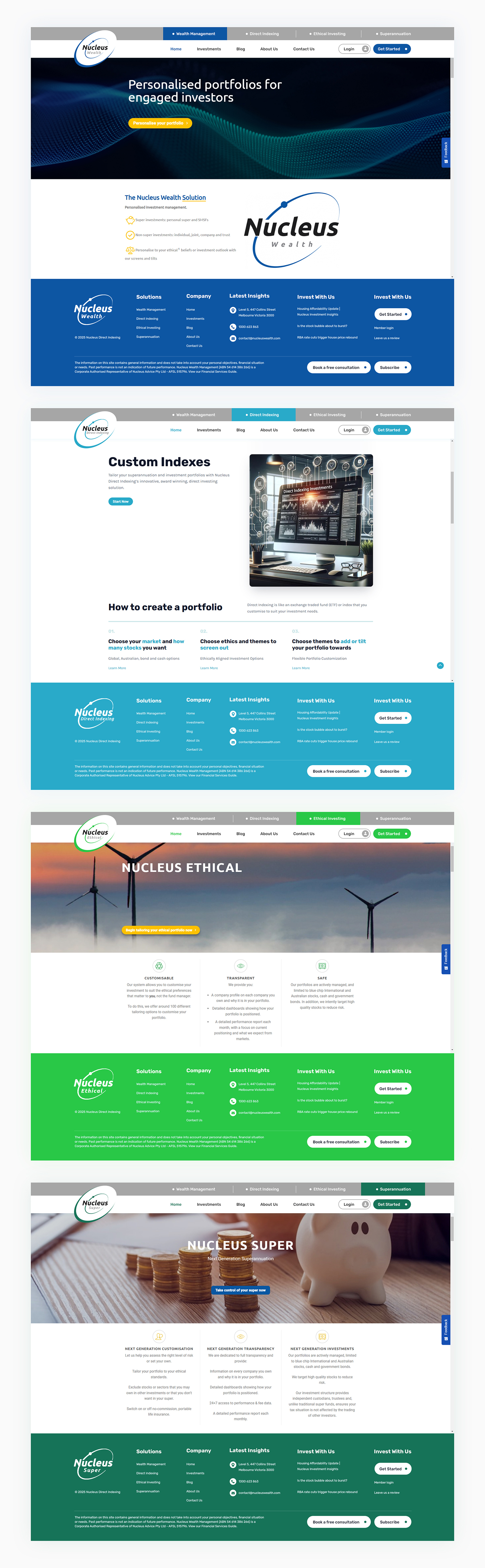 Web Design by IDesign1606 for Nucleus Wealth | Design #34855340
