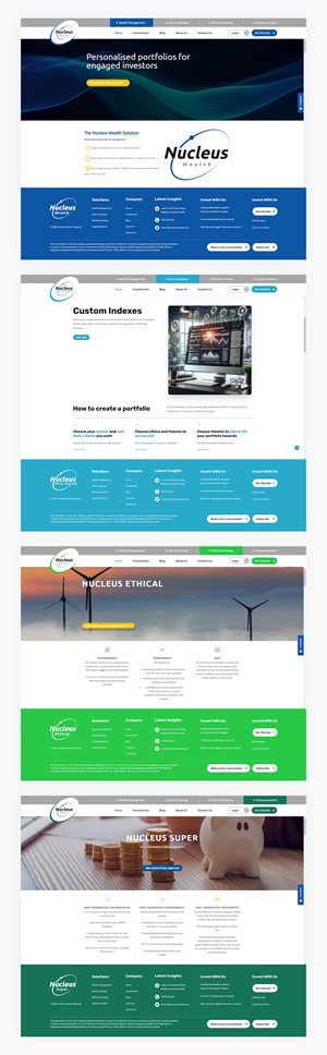 Web Design by IDesign1606 for Nucleus Wealth | Design: #34855340