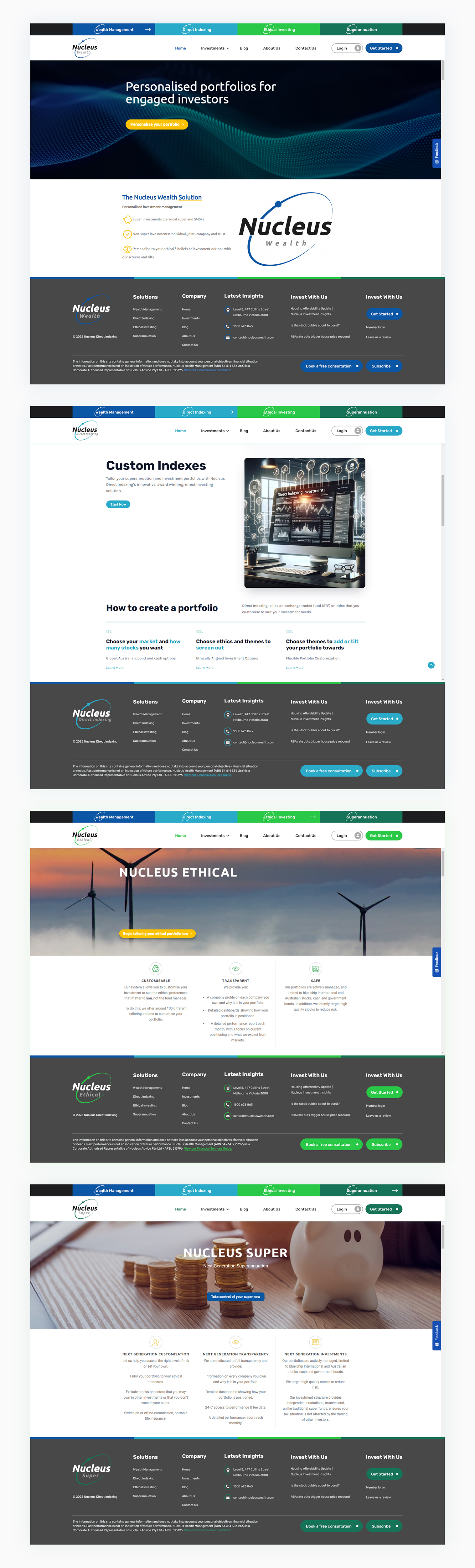 Web Design by IDesign1606 for Nucleus Wealth | Design #34855341