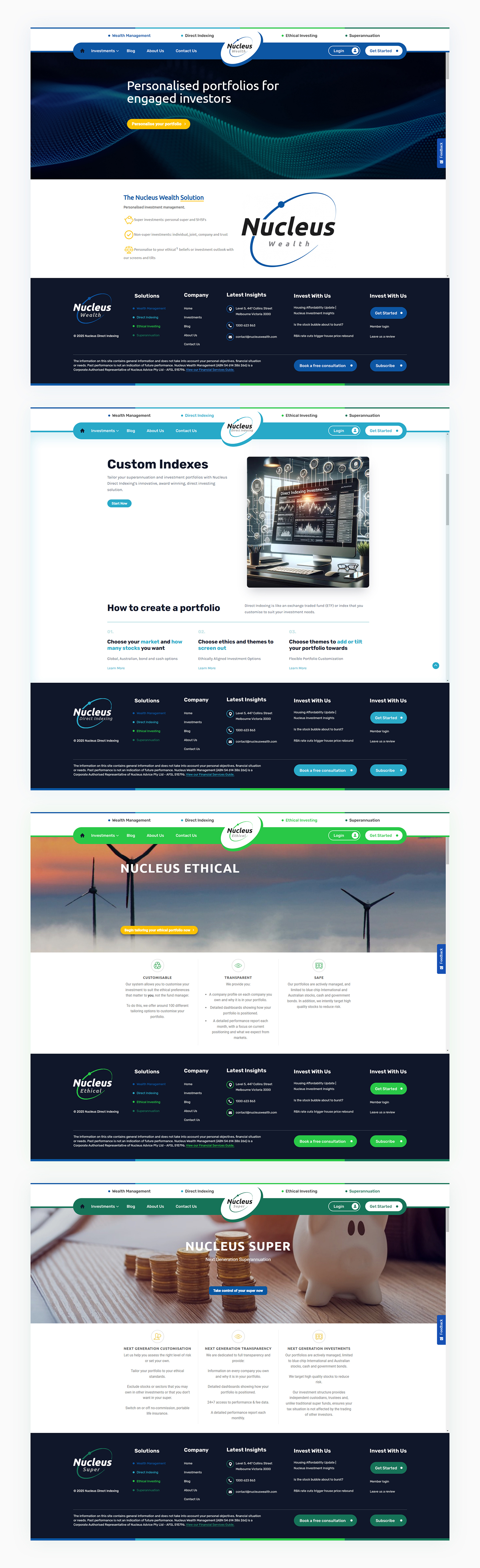 Web Design par IDesign1606 pour Nucleus Wealth | Design #34855349