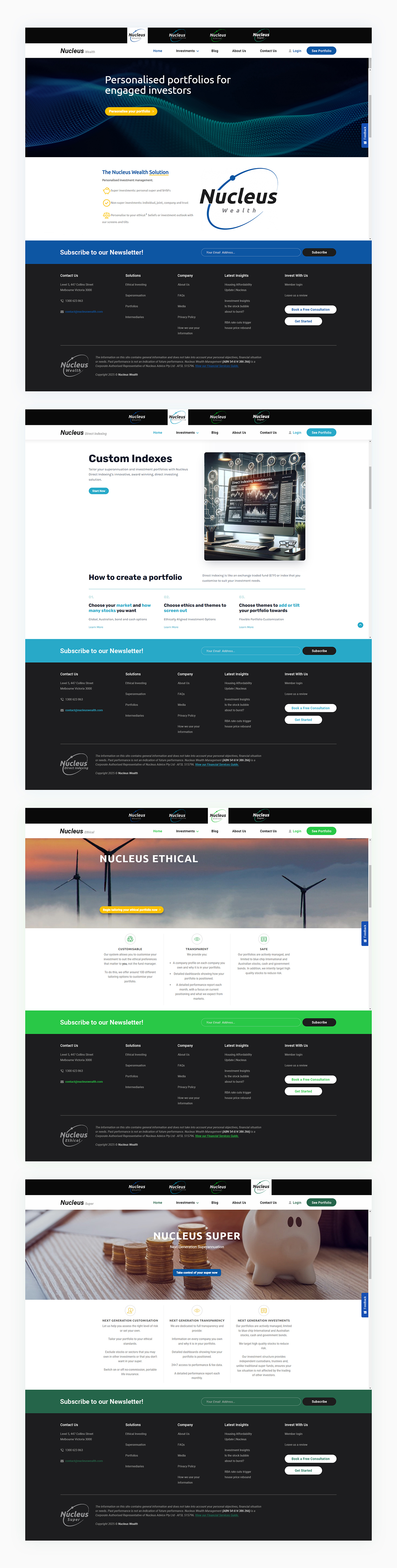Web Design by IDesign1606 for Nucleus Wealth | Design #34871023