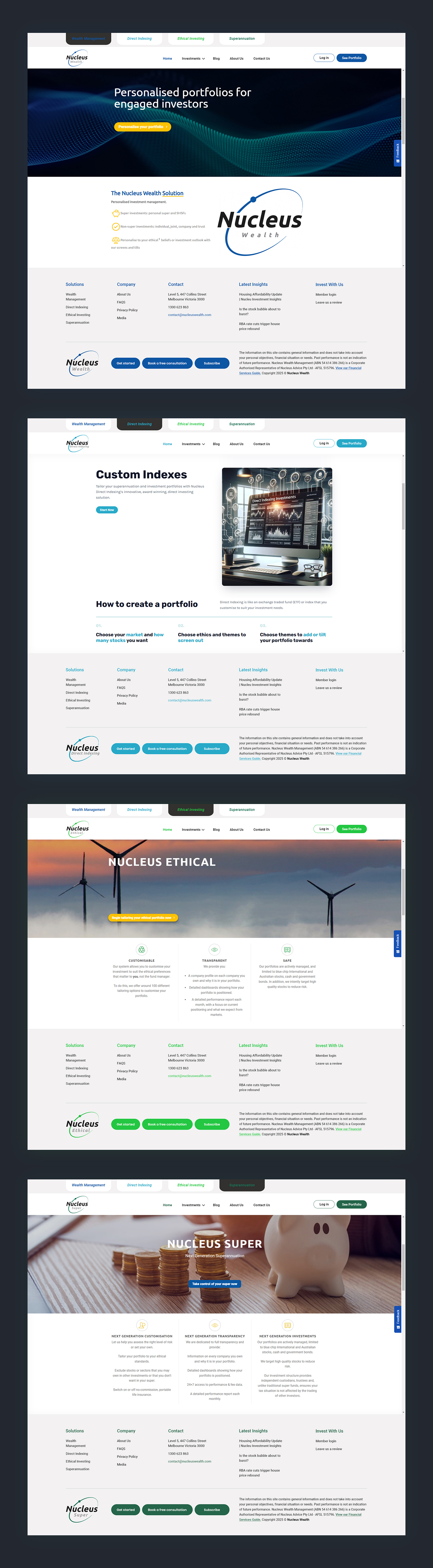 Web-Design von IDesign1606 für Nucleus Wealth | Design #34871024