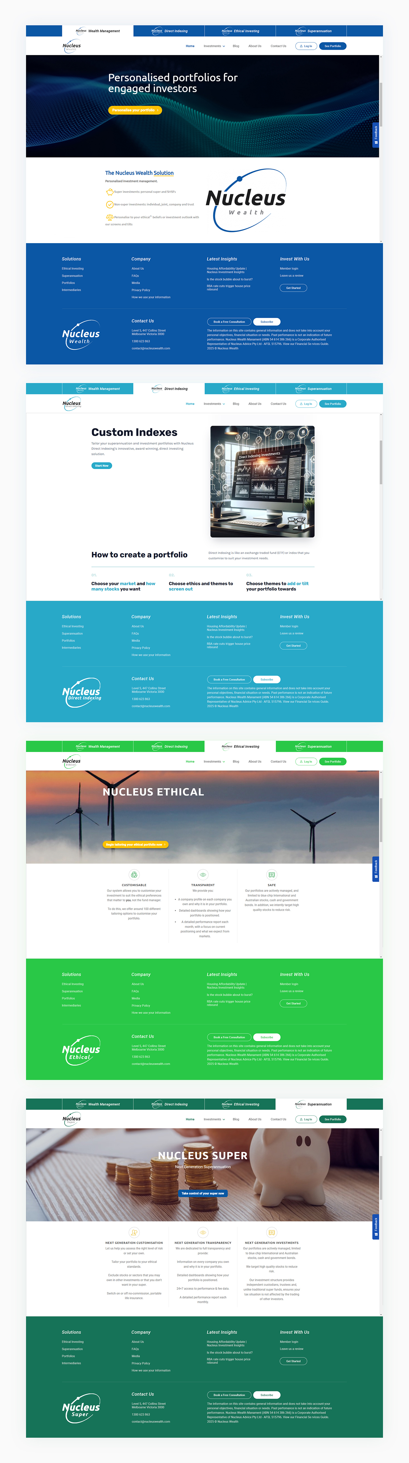 Web Design by IDesign1606 for Nucleus Wealth | Design #34874817
