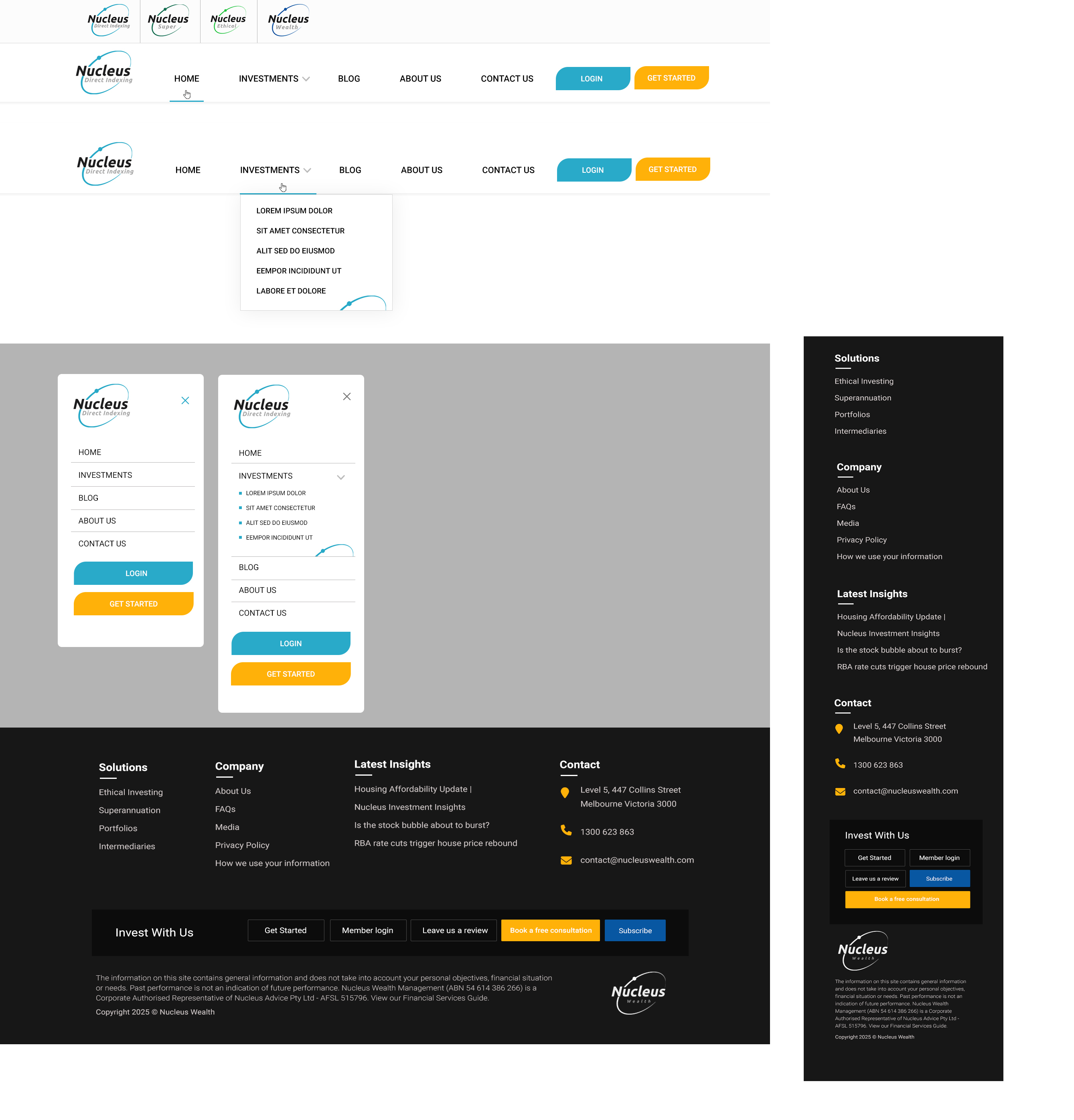 Web Design by pb for Nucleus Wealth | Design #34837347