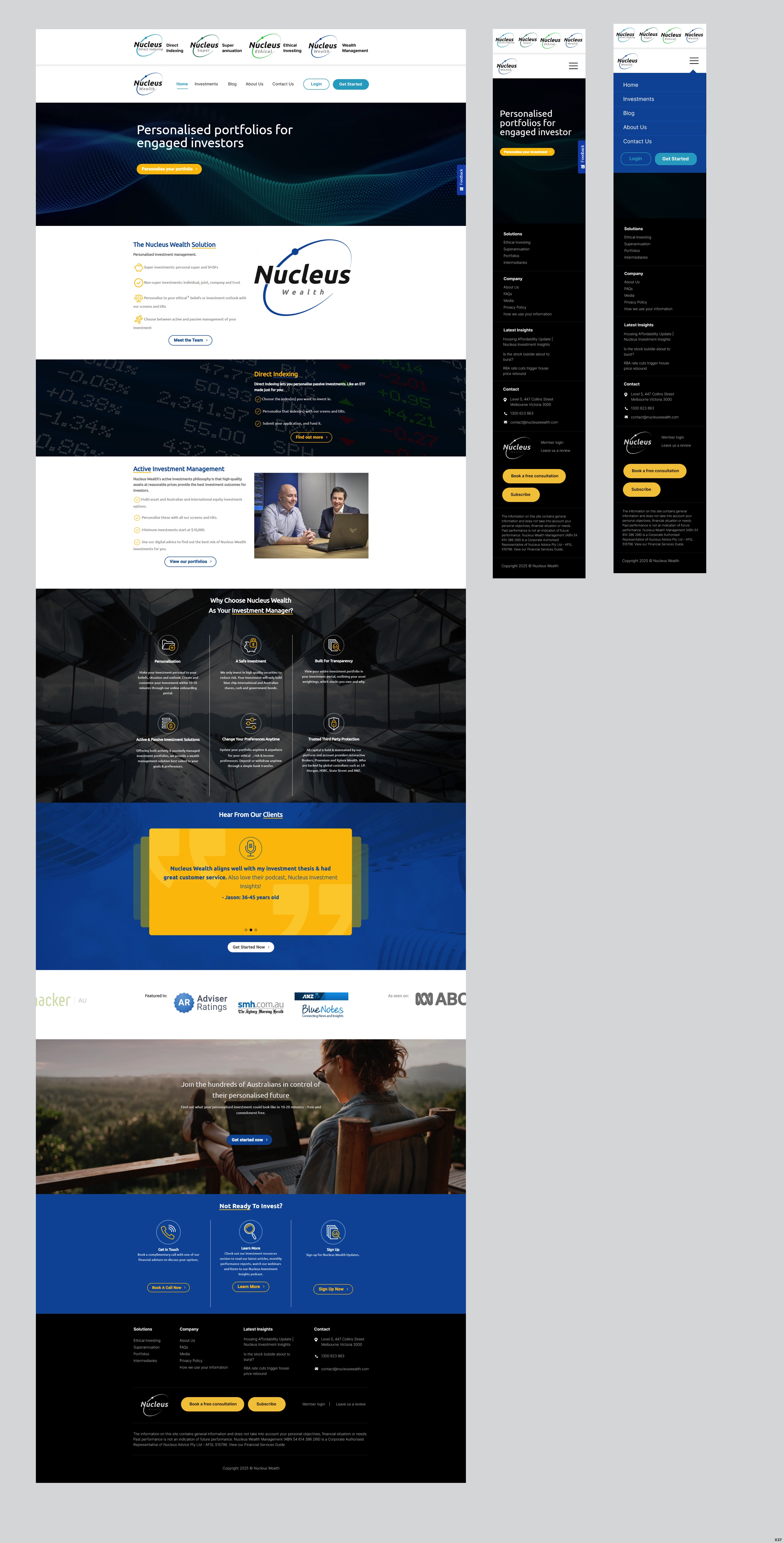 Web Design by pb for Nucleus Wealth | Design #34837350