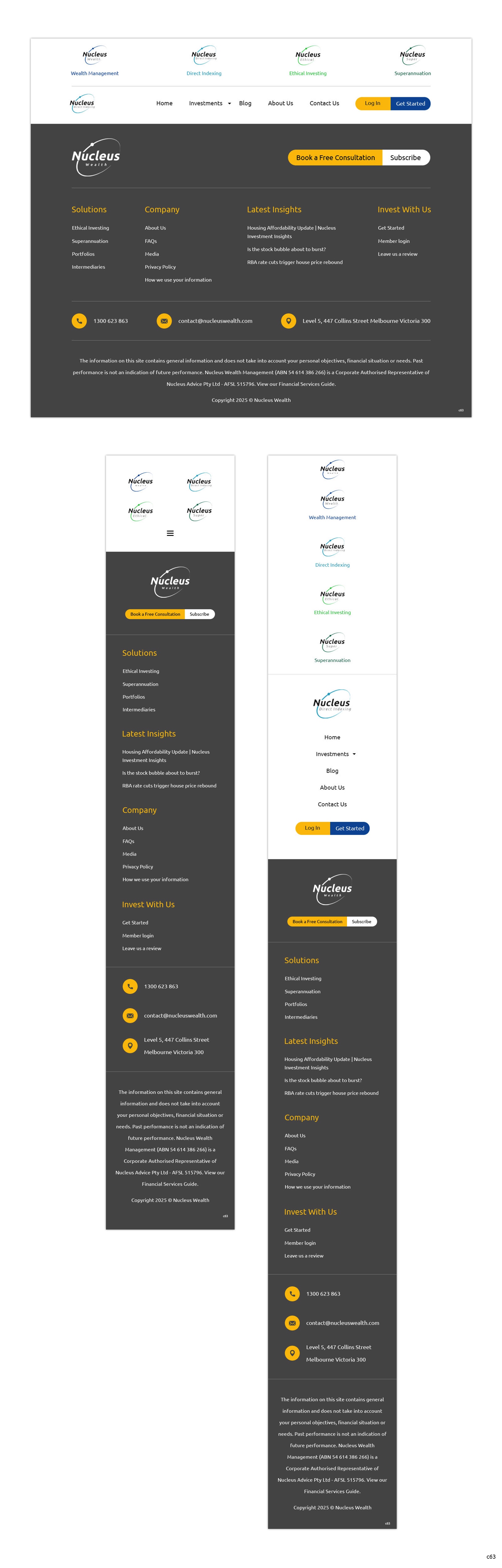 Web-Design von pb für Nucleus Wealth | Design #34837353