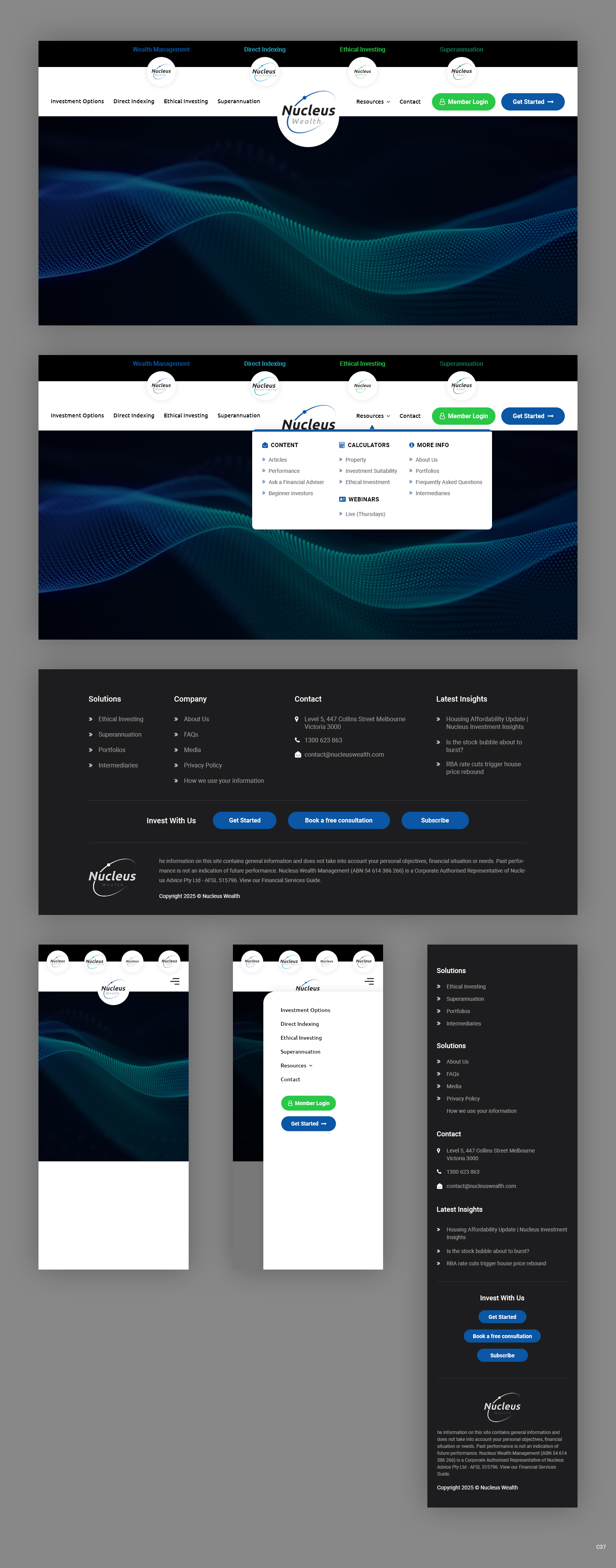 Web Design by pb for Nucleus Wealth | Design #34837355
