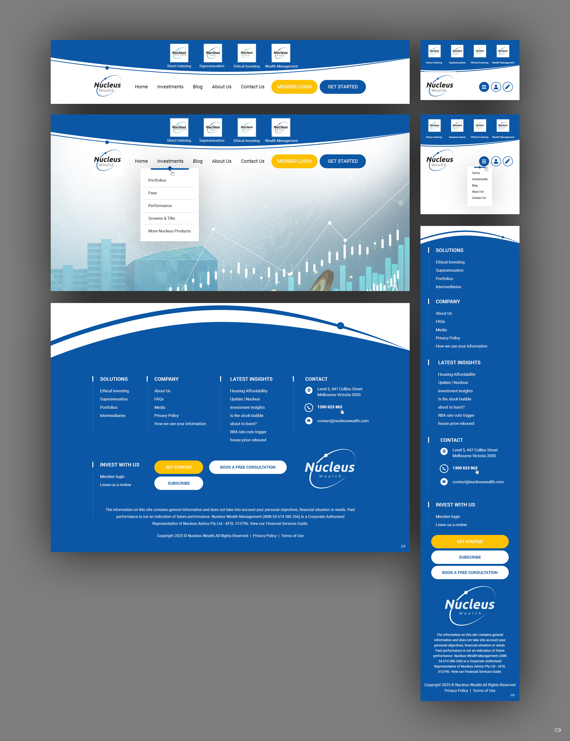 Web Design by pb for Nucleus Wealth | Design #34837356