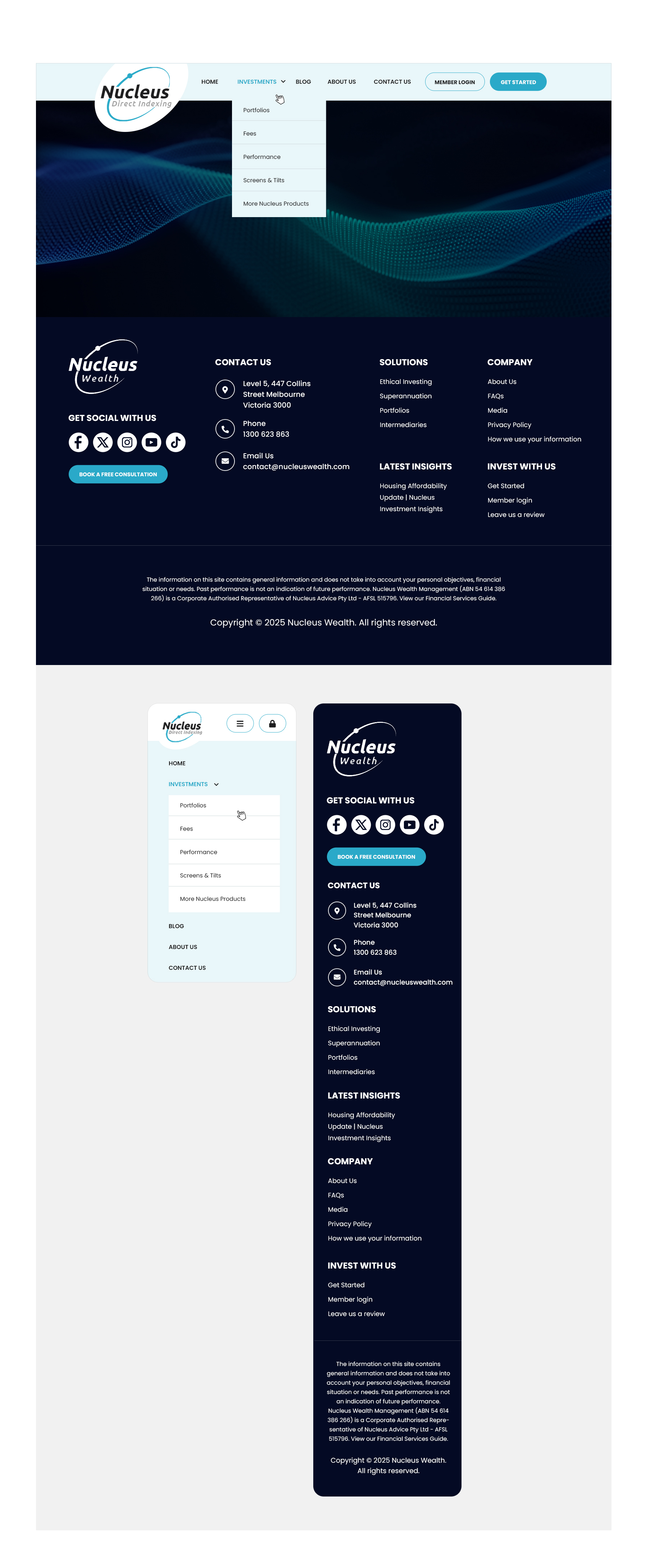 Web Design by pb for Nucleus Wealth | Design #34840427