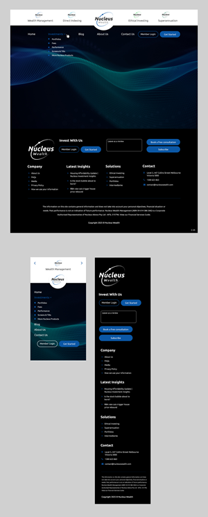 Web Design by pb for Nucleus Wealth | Design: #34842355