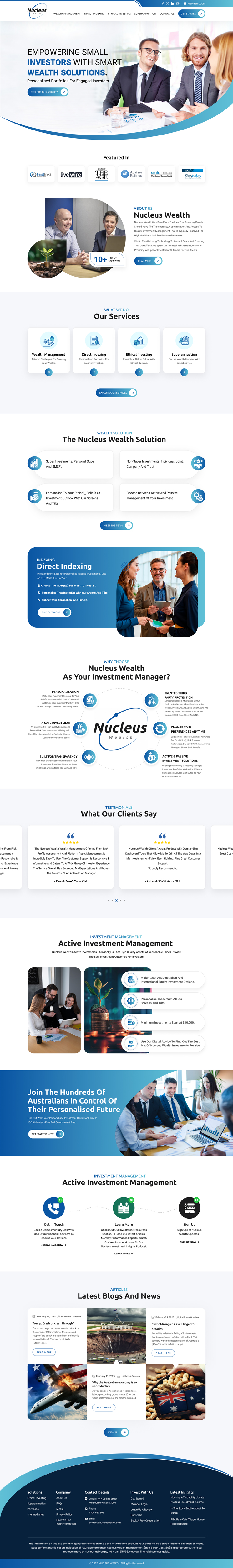 Web Design by Sbss for Nucleus Wealth | Design #34835724