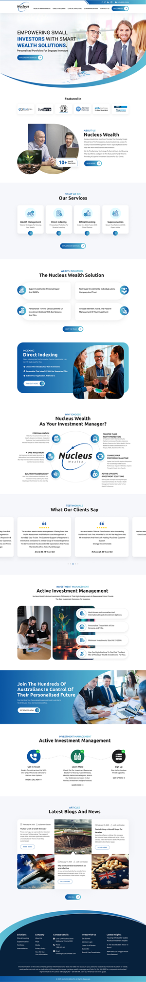 Web Design by Sbss for Nucleus Wealth | Design: #34835724