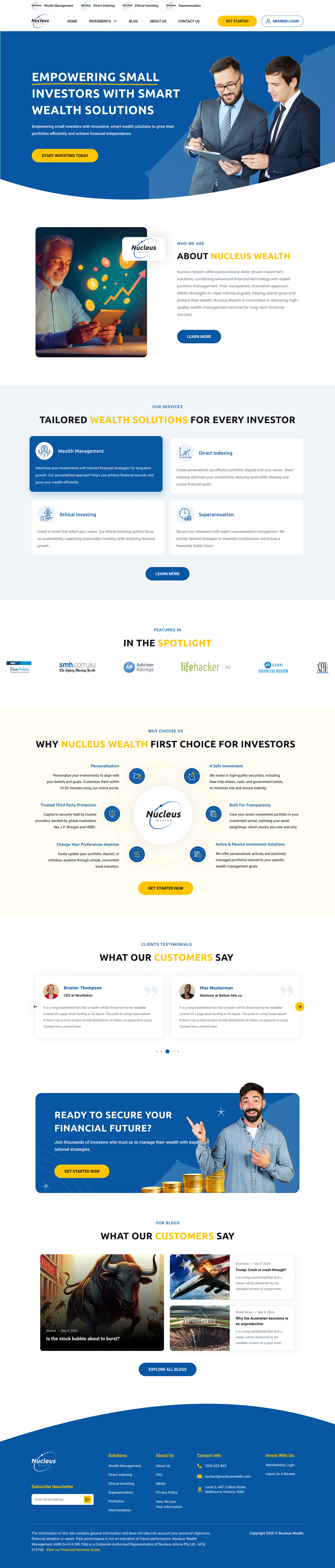 Web-Design von Sbss für Nucleus Wealth | Design #34837155