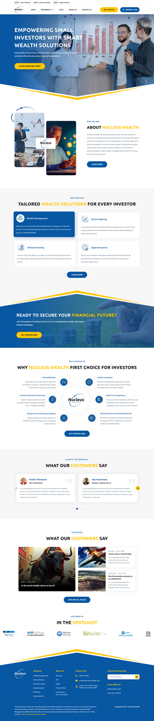 Web Design by Sbss for Nucleus Wealth | Design: #34837157