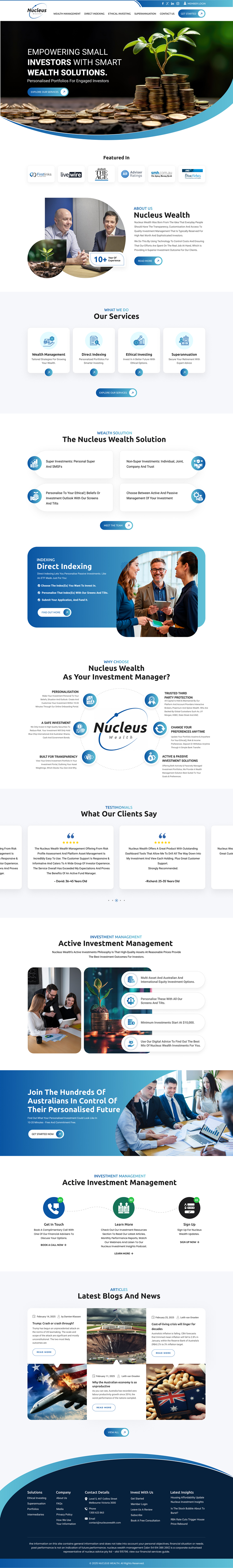 Web Design by Sbss for Nucleus Wealth | Design #34837161