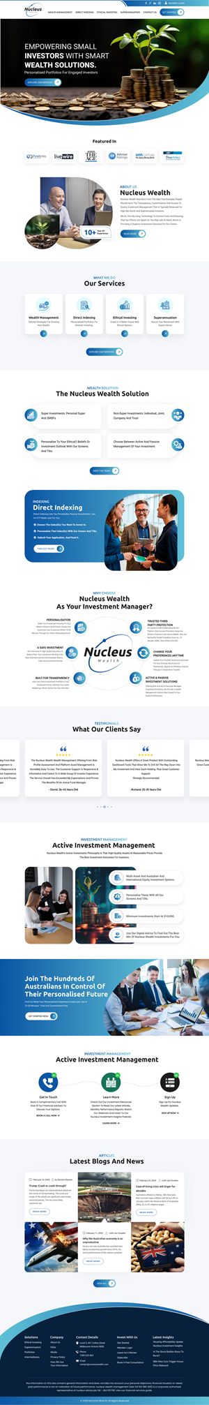 Web Design by Sbss for Nucleus Wealth | Design: #34837161