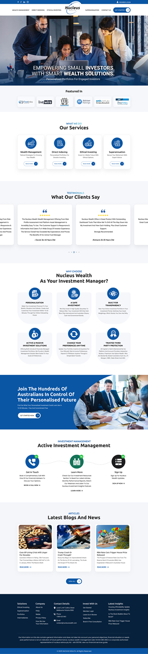 Web Design by Sbss for Nucleus Wealth | Design: #34837163