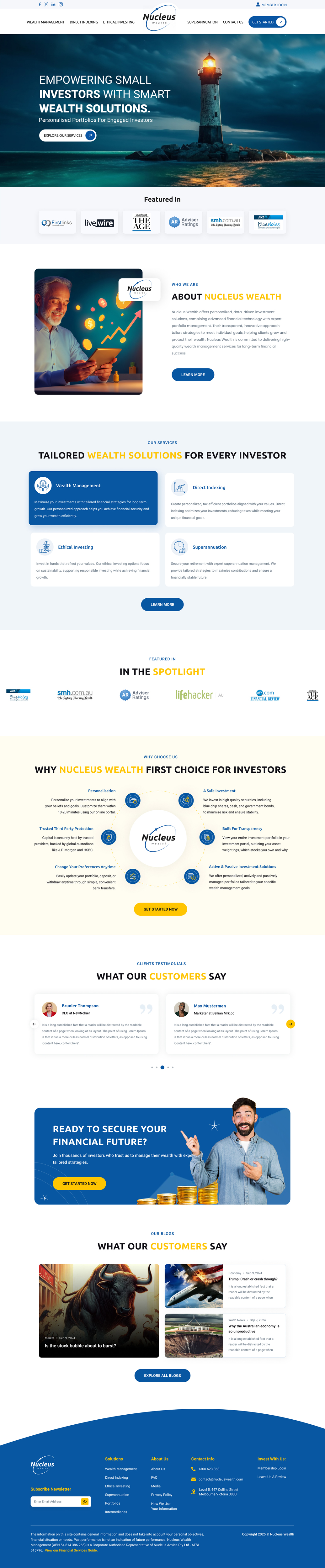 Web Design by Sbss for Nucleus Wealth | Design #34837166