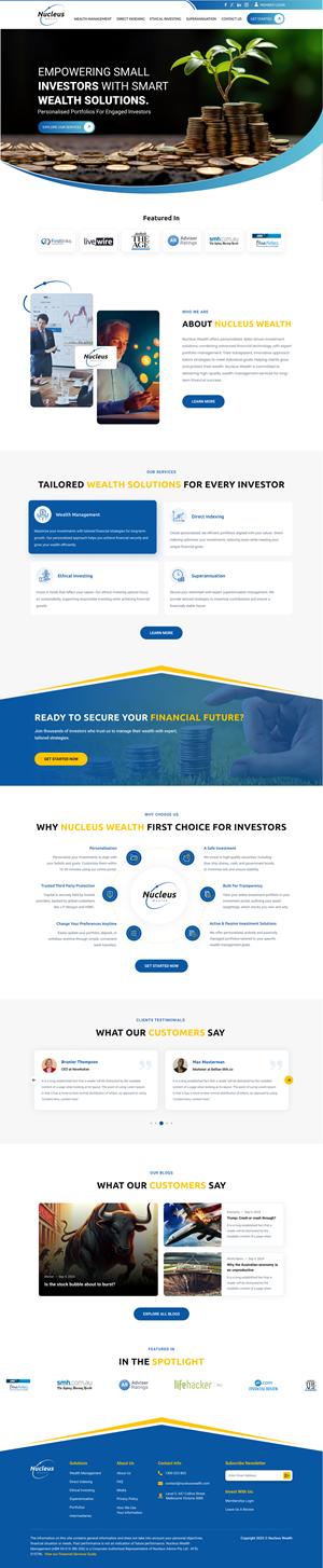 Web Design by Sbss for Nucleus Wealth | Design: #34837167