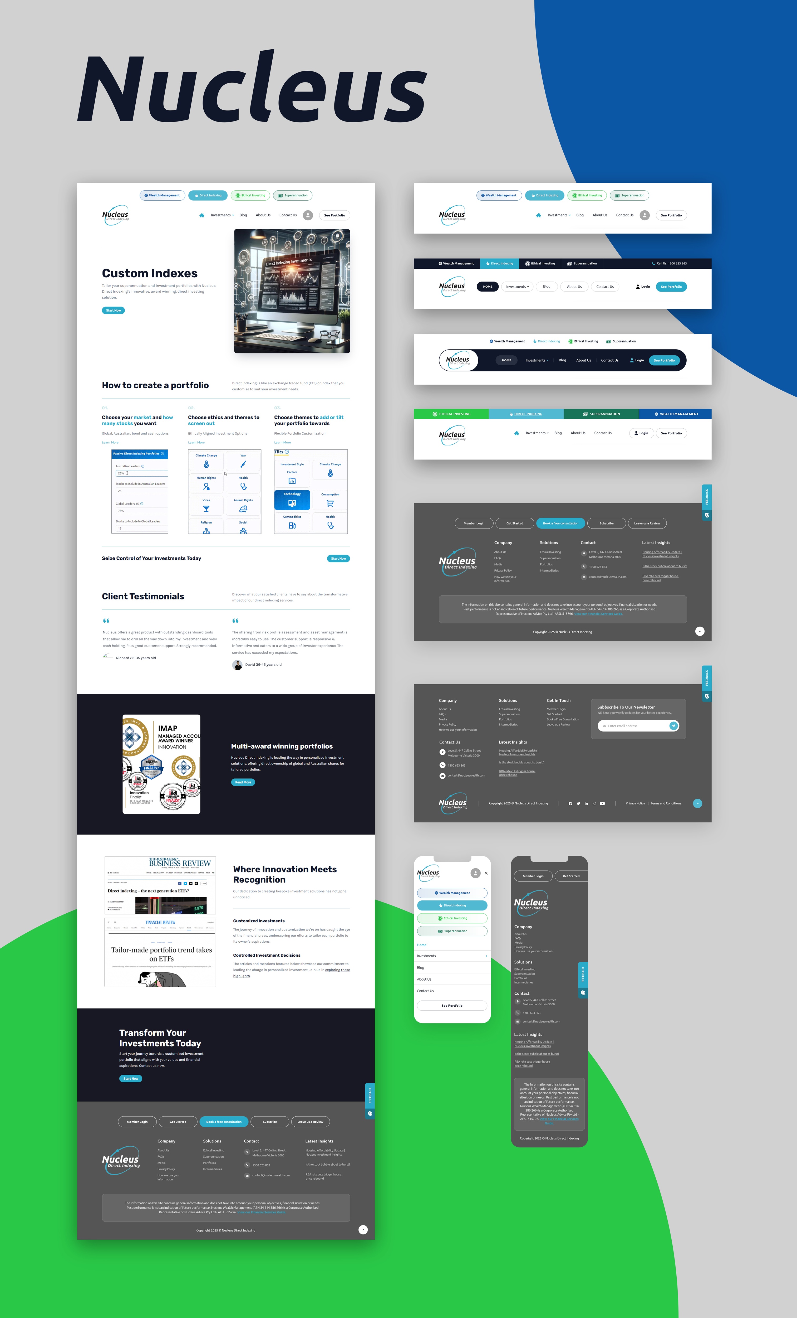 Web Design by nzdesigners for Nucleus Wealth | Design #34863322