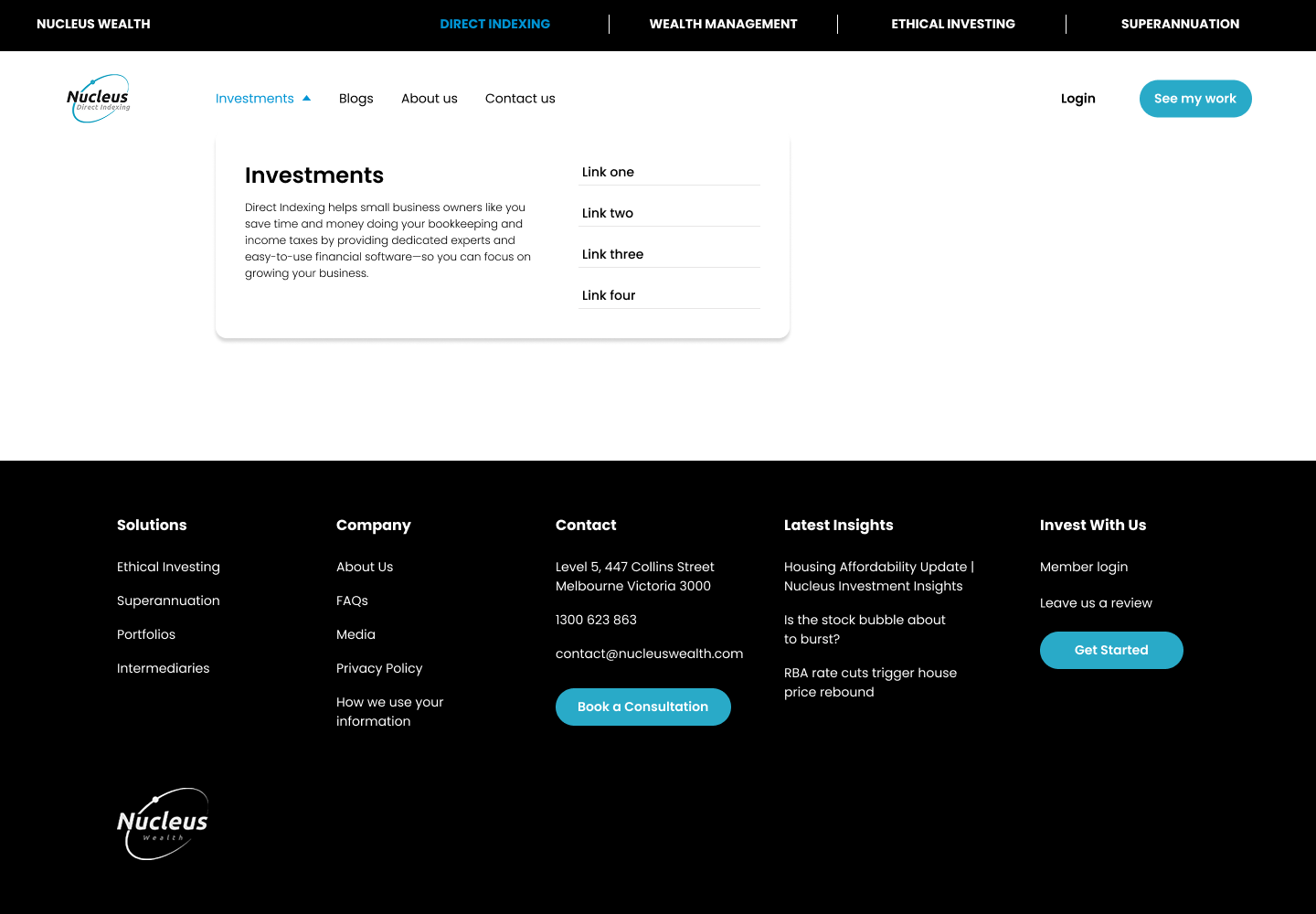 Web Design by Praveen Dehury for Nucleus Wealth | Design #34855482