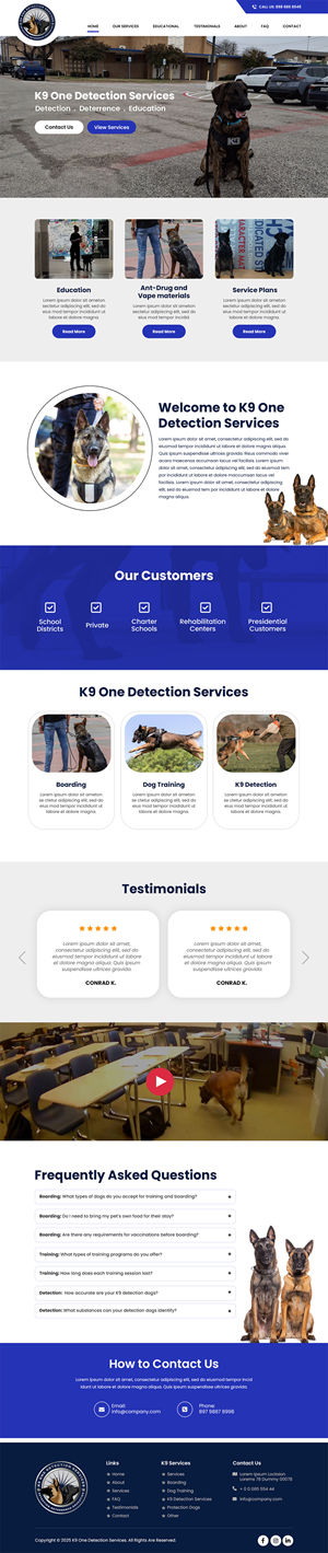 Diseño Web por MAHABA para K9 One Detection Services  | Diseño: #34840597
