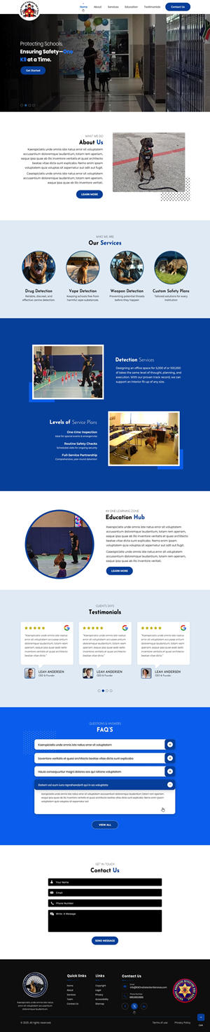 Web Design by pb for K9 One Detection Services  | Design: #34842934