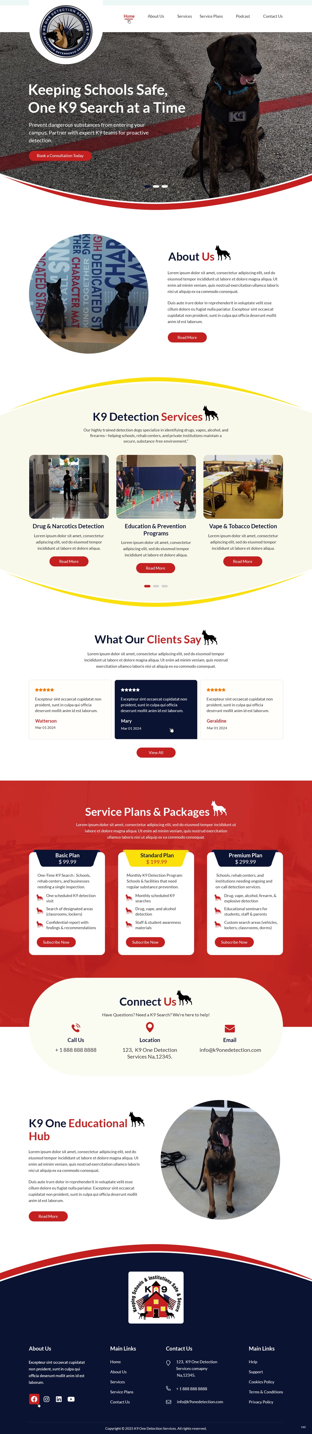 Web Design by pb for K9 One Detection Services  | Design #34842948