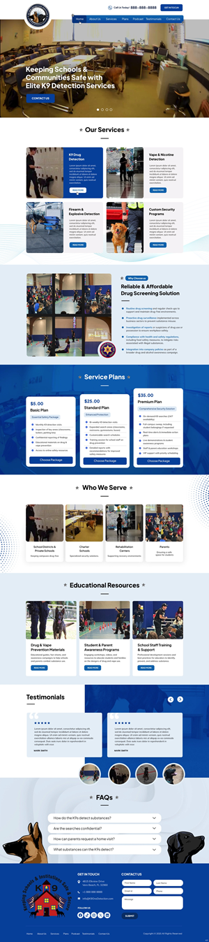 Web Design by pb for K9 One Detection Services  | Design: #34842949
