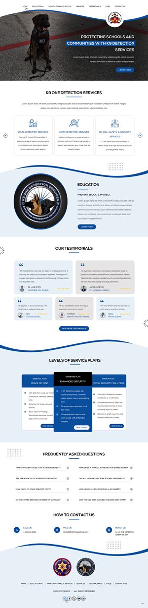 Web Design by pb for K9 One Detection Services  | Design: #34842950