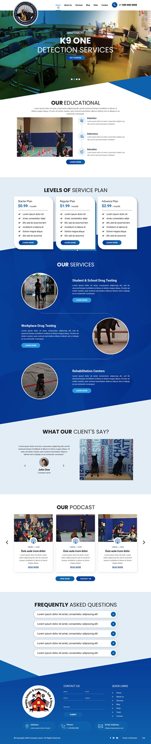 Web Design by pb for K9 One Detection Services  | Design: #34842958