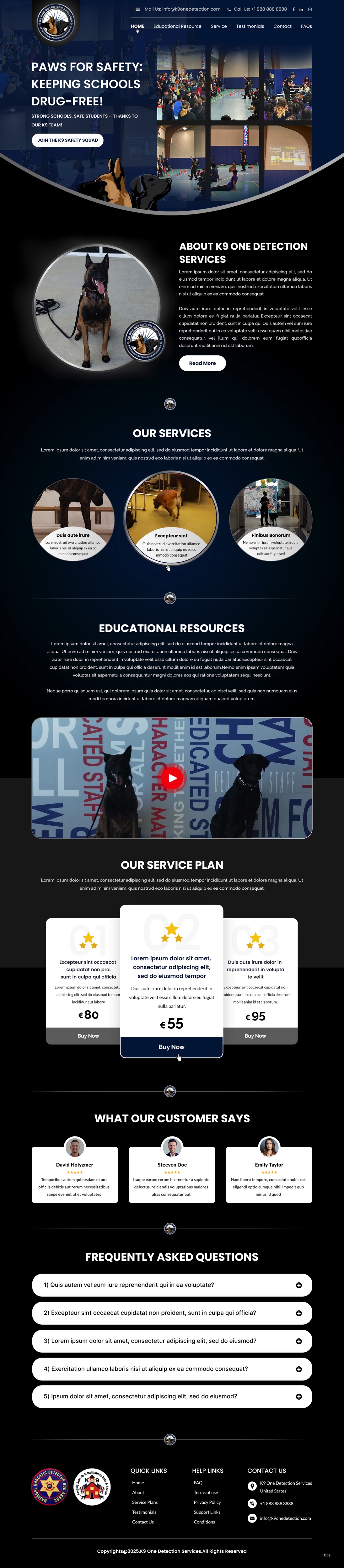 Diseño Web por pb para K9 One Detection Services  | Diseño #34842960