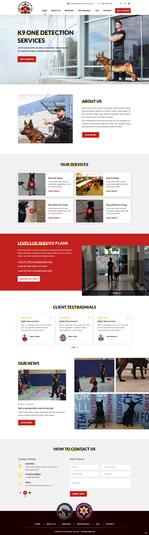 Web Design by pb for K9 One Detection Services  | Design: #34842967