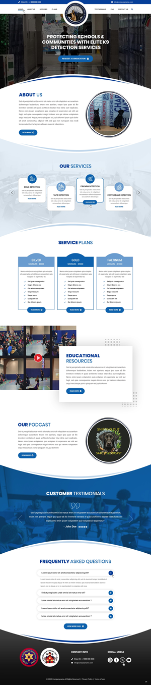 Web Design by pb for K9 One Detection Services  | Design: #34842978