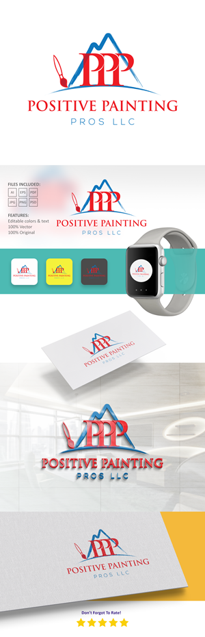 Logo Design by VectorForge for Positive Painting Pros | Design: #34844105