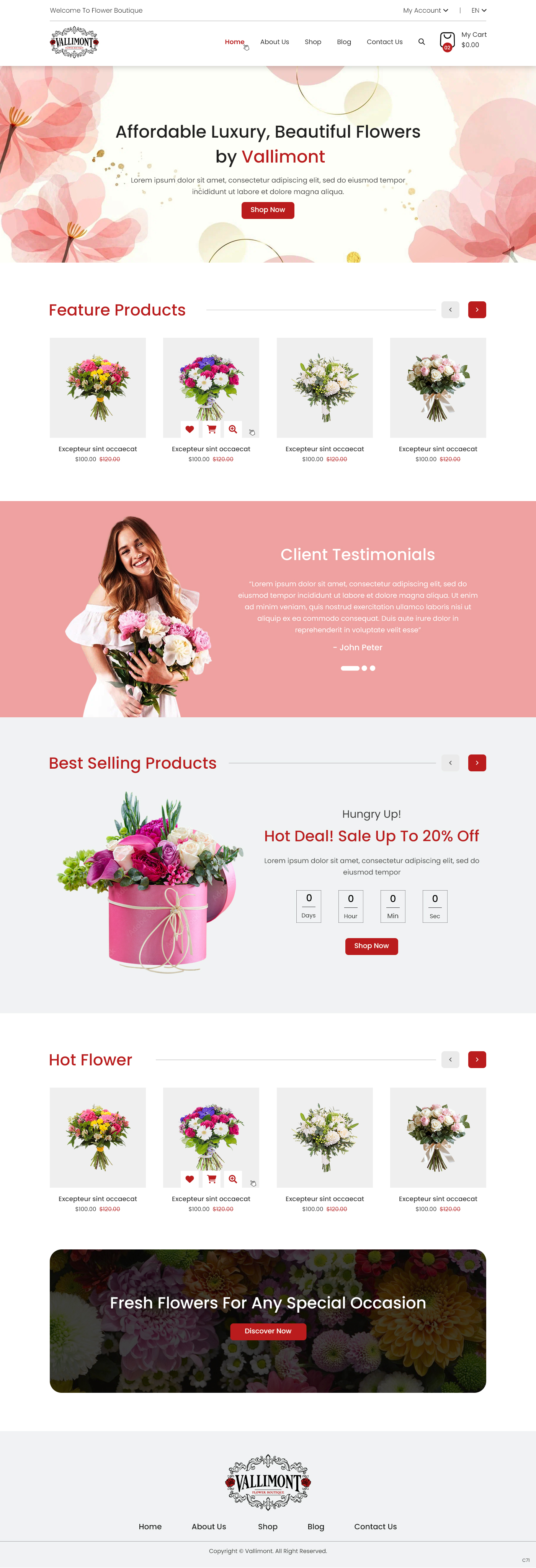Web Design par pb pour Vallimont Flower Boutique  | Design #34877183