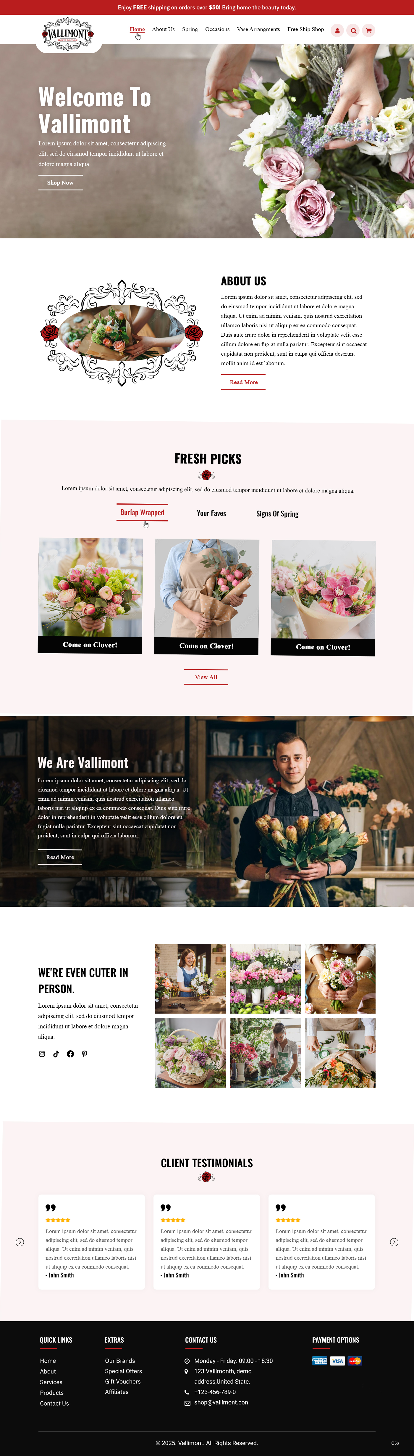 Web-Design von pb für Vallimont Flower Boutique  | Design #34877192