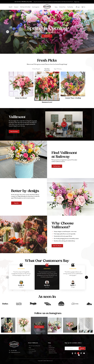 Web-Design von nzdesigners für Vallimont Flower Boutique  | Design #34894765