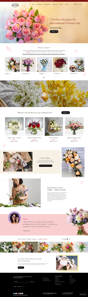 Web-Design von subhalaxmi  khamari für Vallimont Flower Boutique  | Design #34884231