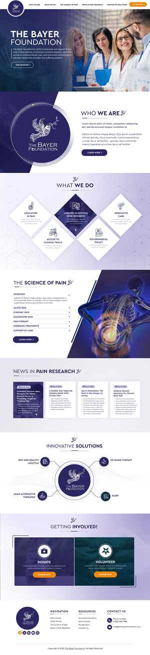 Web Design par Blue Sparrow pour Bayer Foundation | Design : #34900350