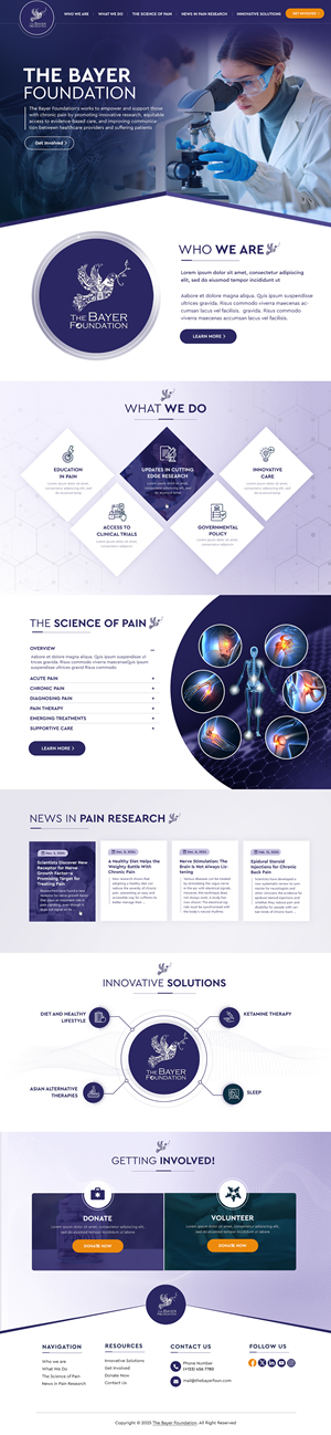 Web Design par Blue Sparrow pour Bayer Foundation | Design : #34900553