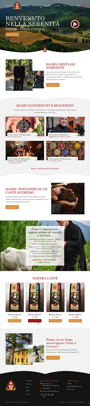 Monastery website with e-commerce 