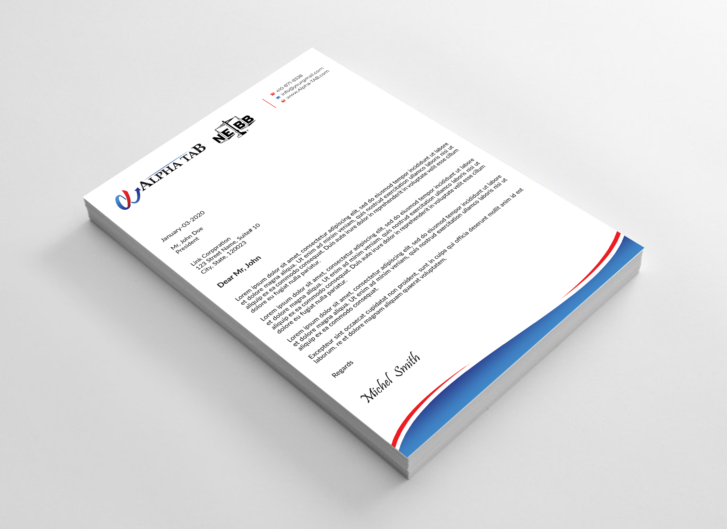 Letterhead Design by Expert Bappy for this project | Design #34892134