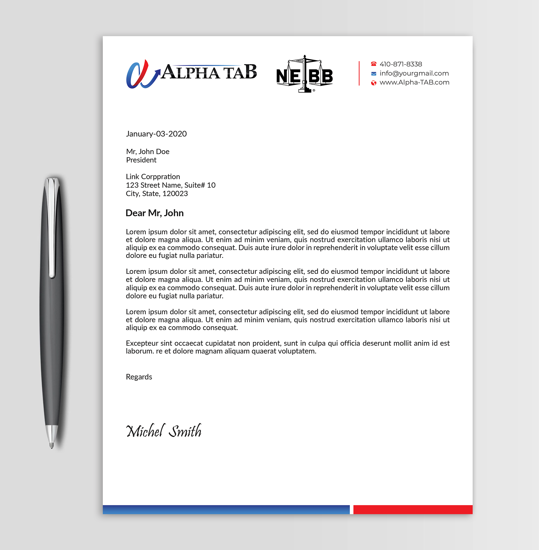 Letterhead Design by Expert Bappy for this project | Design #34892338
